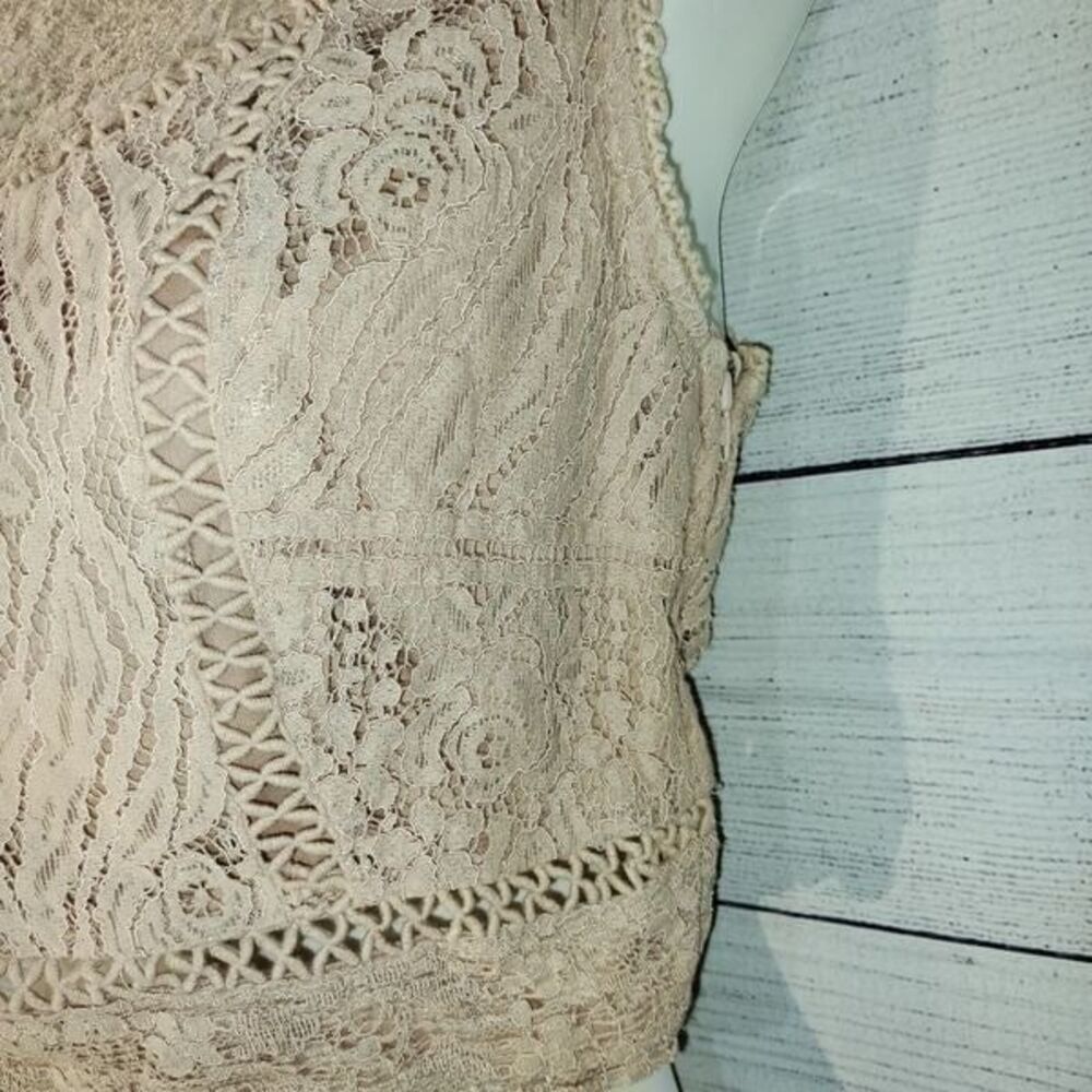 Xhilaration Dusty Rose Pink Lace Crop Top Size XXS - Picture 5 of 10